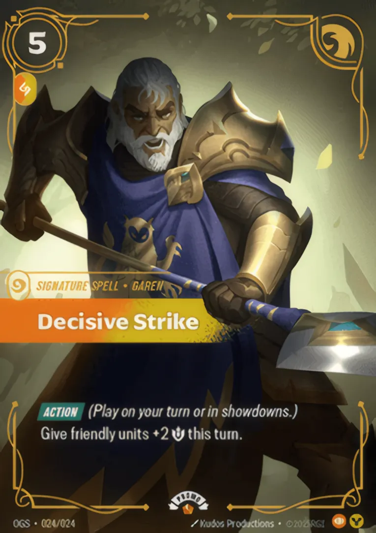 Decisive Strike from Spiritforged - Promo Cards - Riftbound: League of Legends TCG