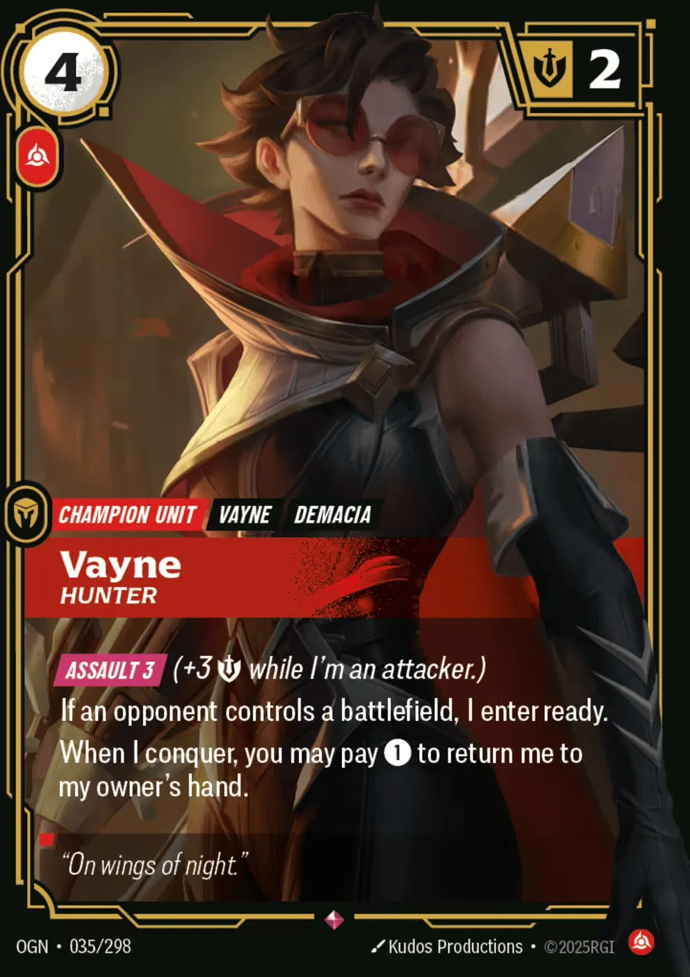 Vayne - Hunter — Origins - Main Set — Riftbound