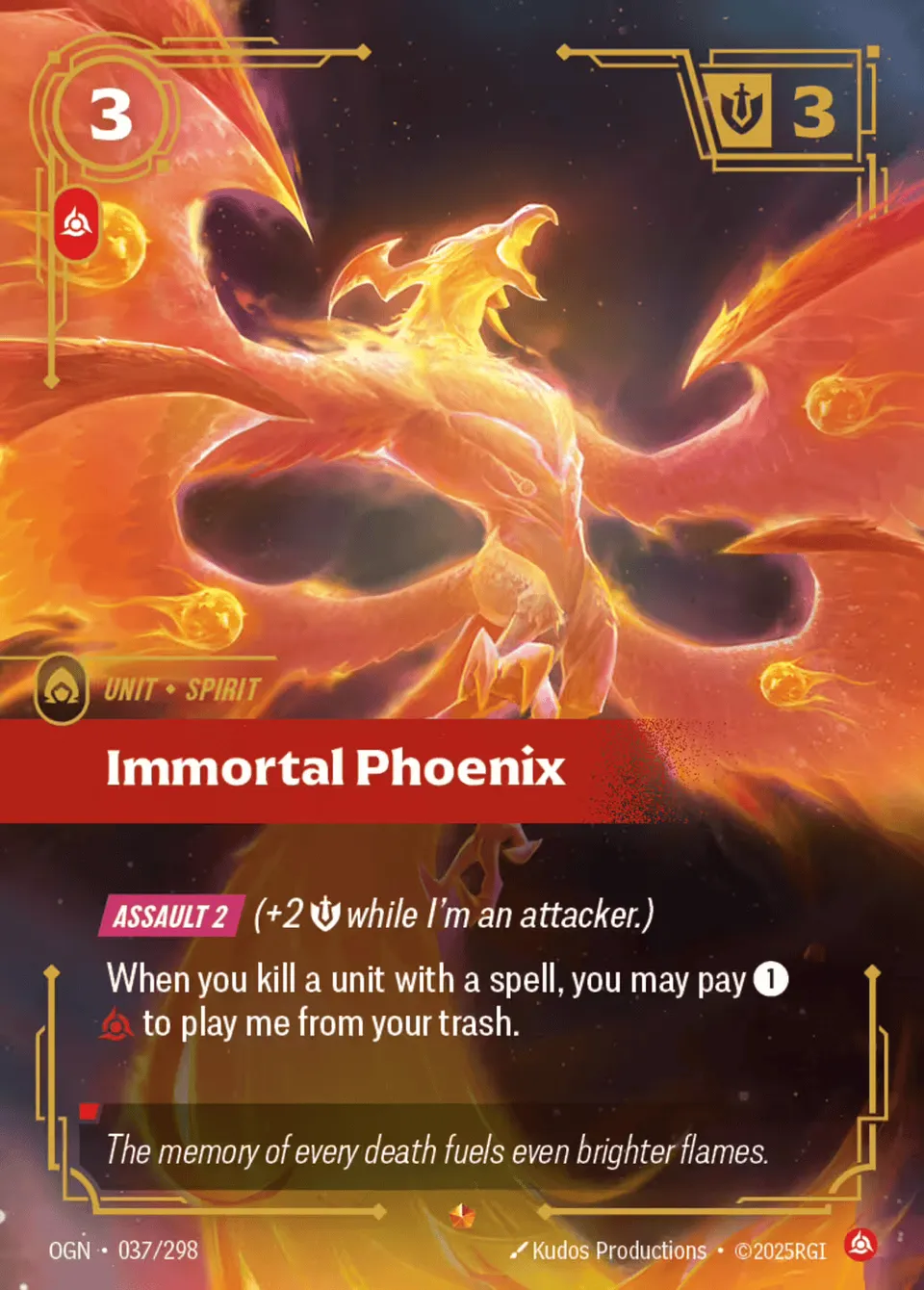 Immortal Phoenix from Origins - Main Set - Riftbound: League of Legends TCG