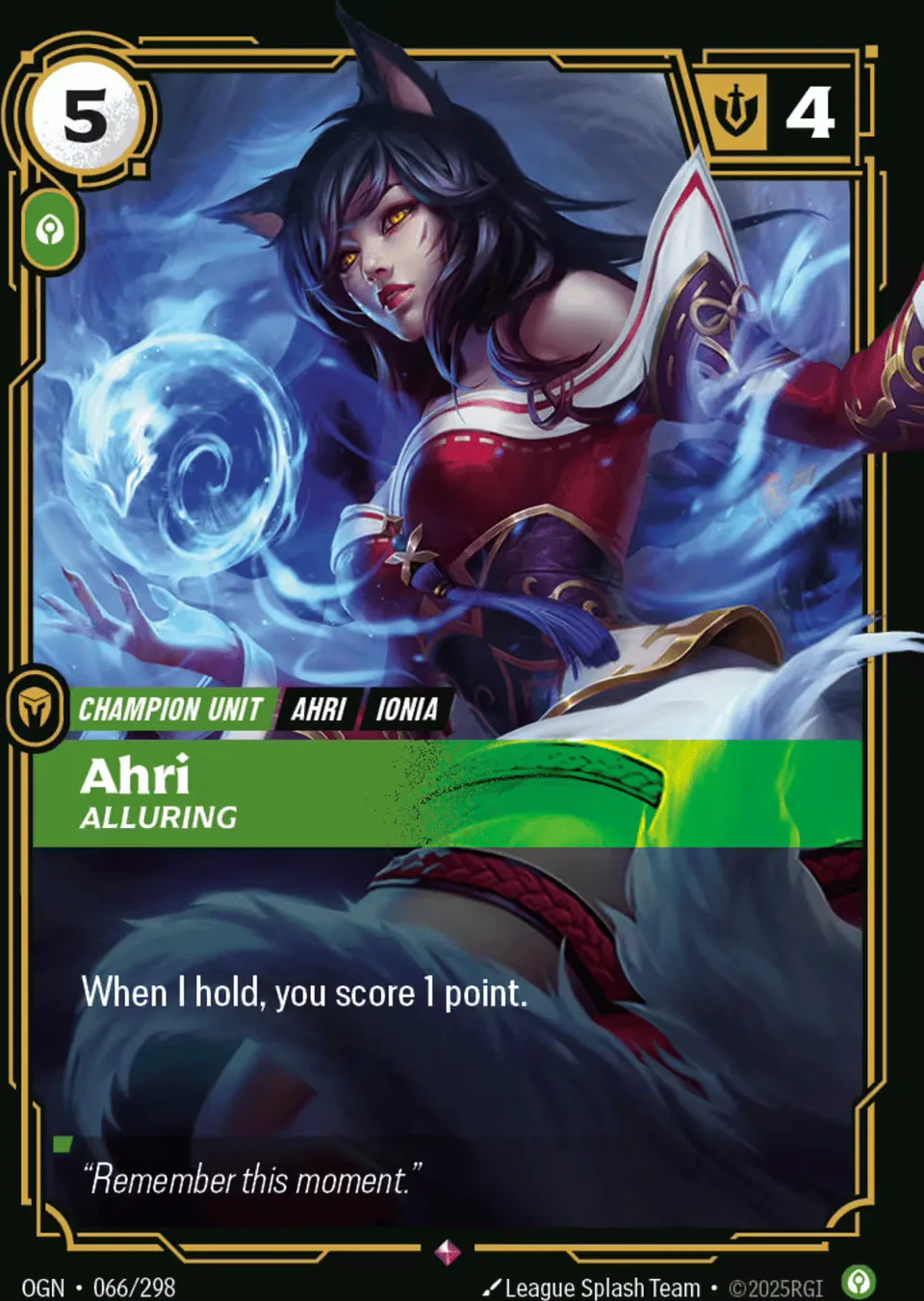 Ahri - Alluring from Origins - Main Set - Riftbound: League of Legends TCG