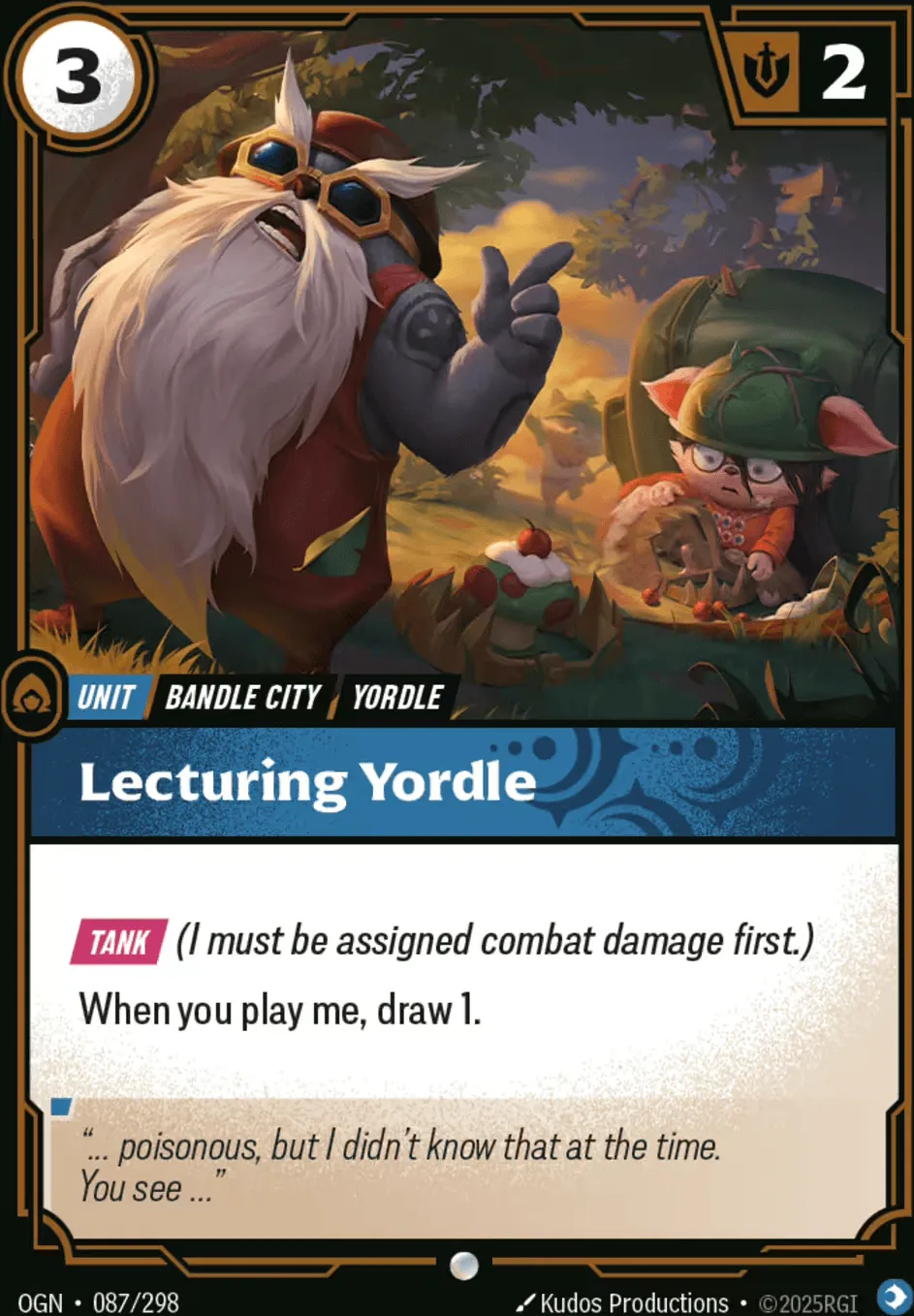 Lecturing Yordle — Origins - Main Set — Riftbound