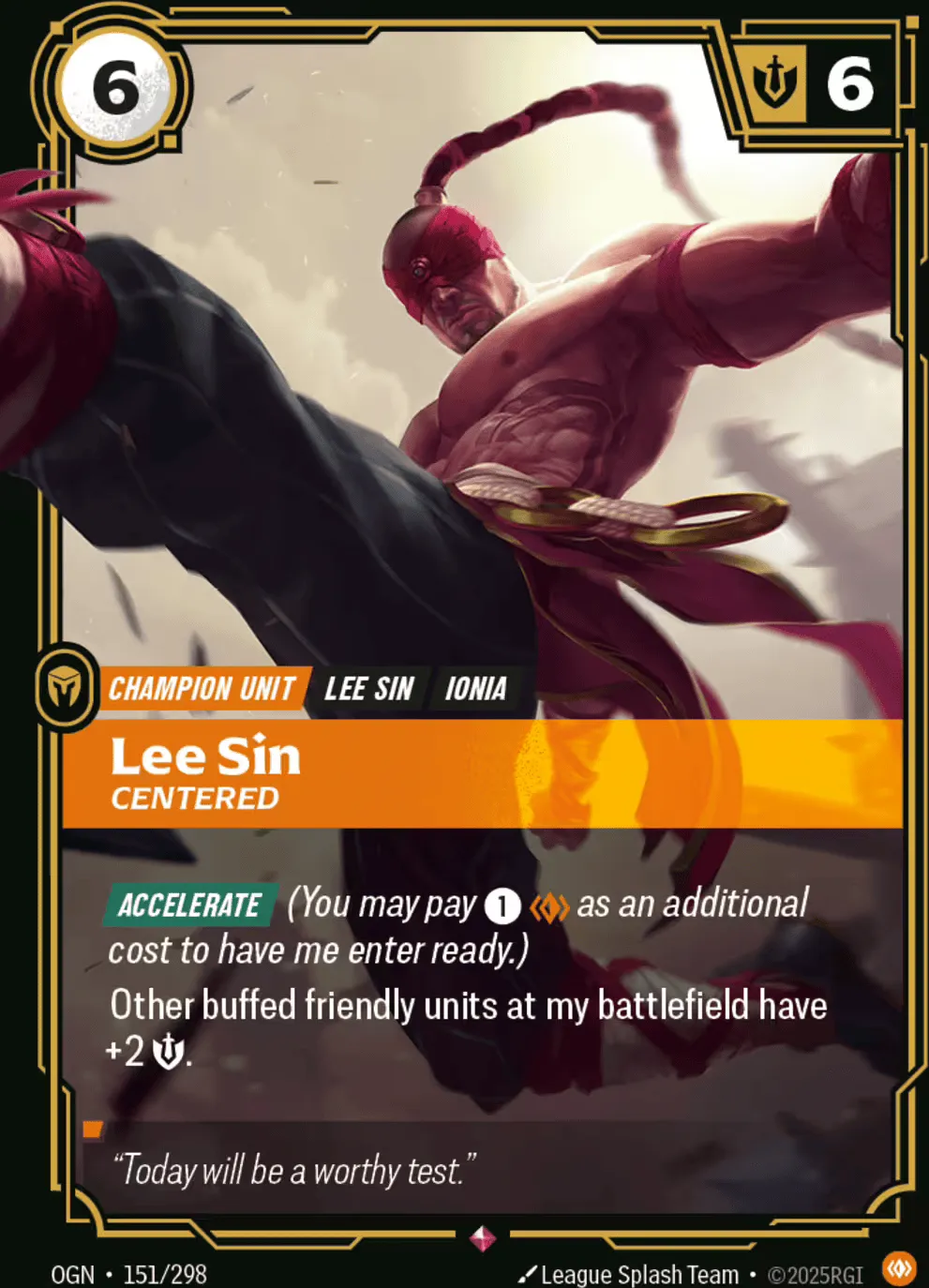 Lee Sin - Centered — Origins - Main Set — Riftbound