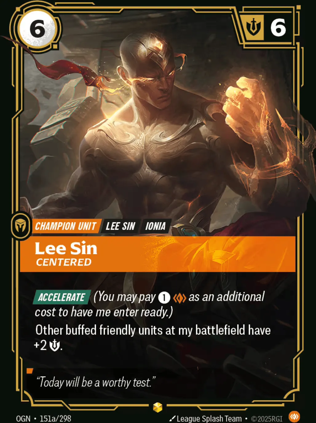 Lee Sin - Centered (alt) — Origins - Main Set — Riftbound