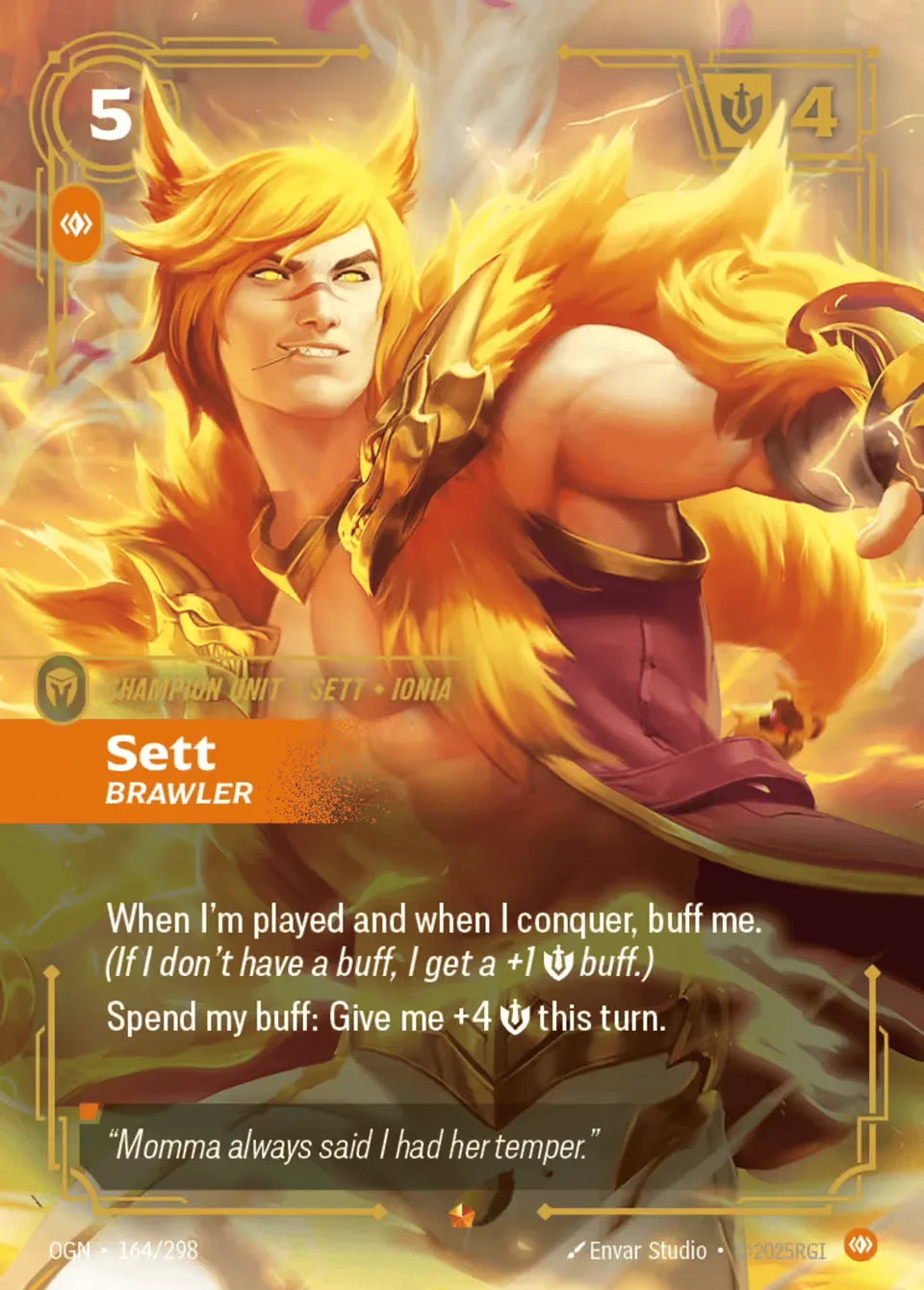Sett - Brawler from Origins - Main Set - Riftbound: League of Legends TCG