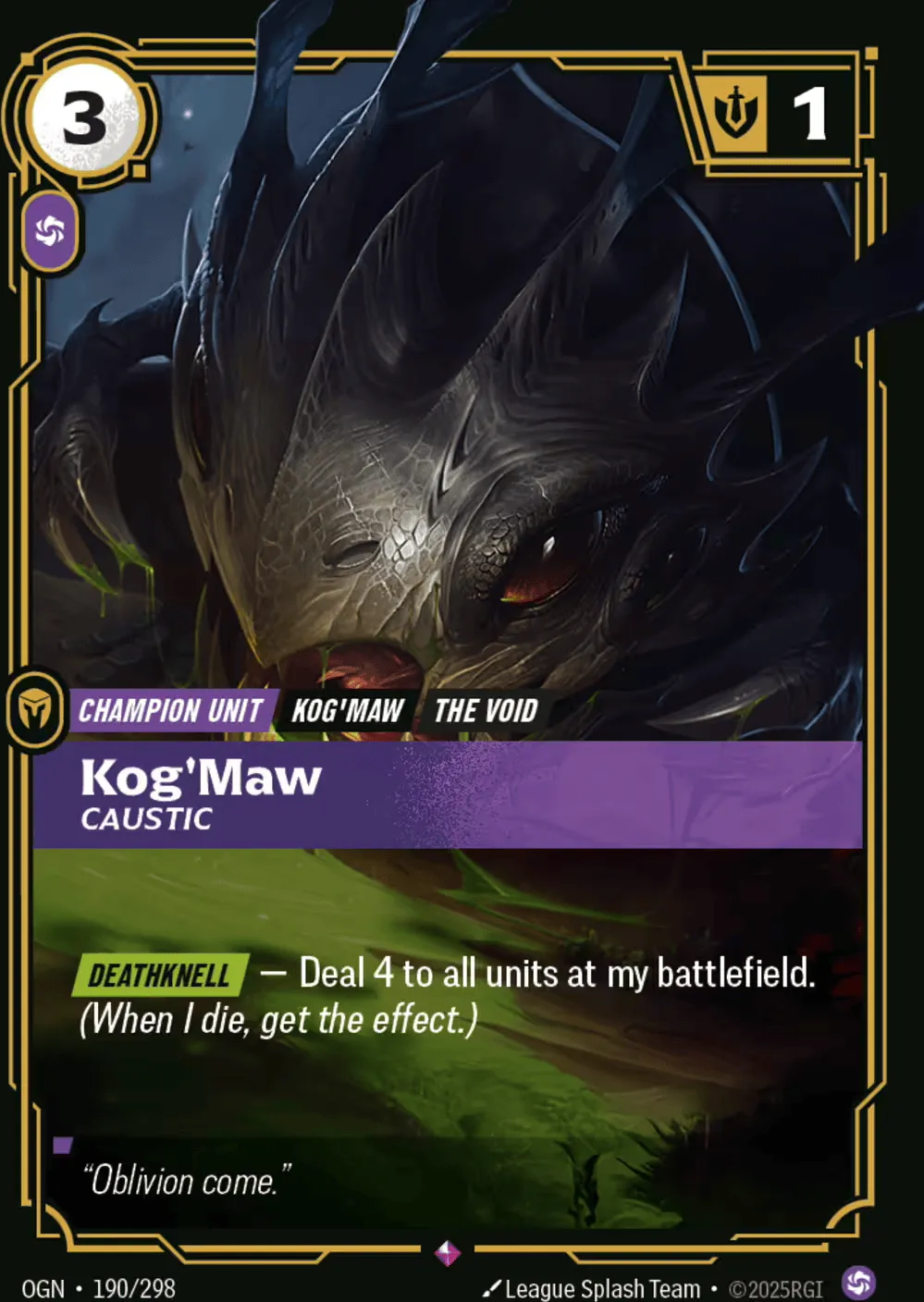 Kog'Maw - Caustic — Origins - Main Set — Riftbound