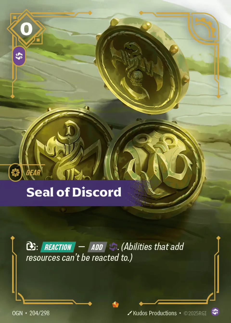 Seal of Discord from Origins - Main Set - Riftbound: League of Legends TCG