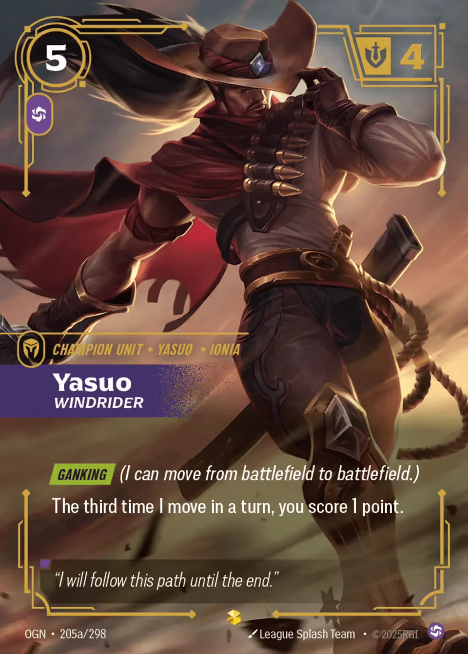 Yasuo - Windrider from Origins - Main Set - Riftbound: League of Legends TCG