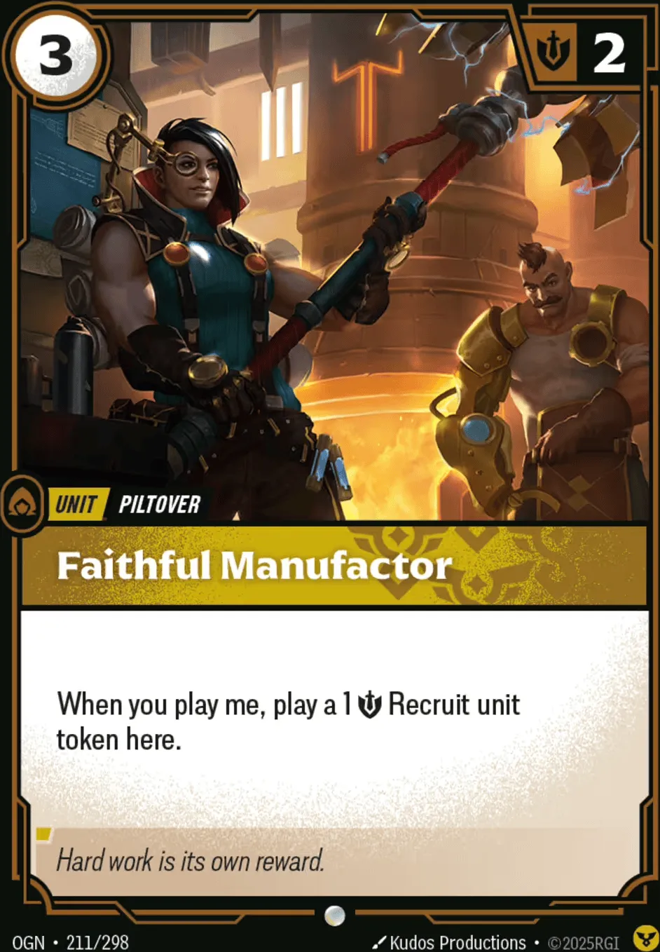 Faithful Manufactor from Origins - Main Set - Riftbound: League of Legends TCG