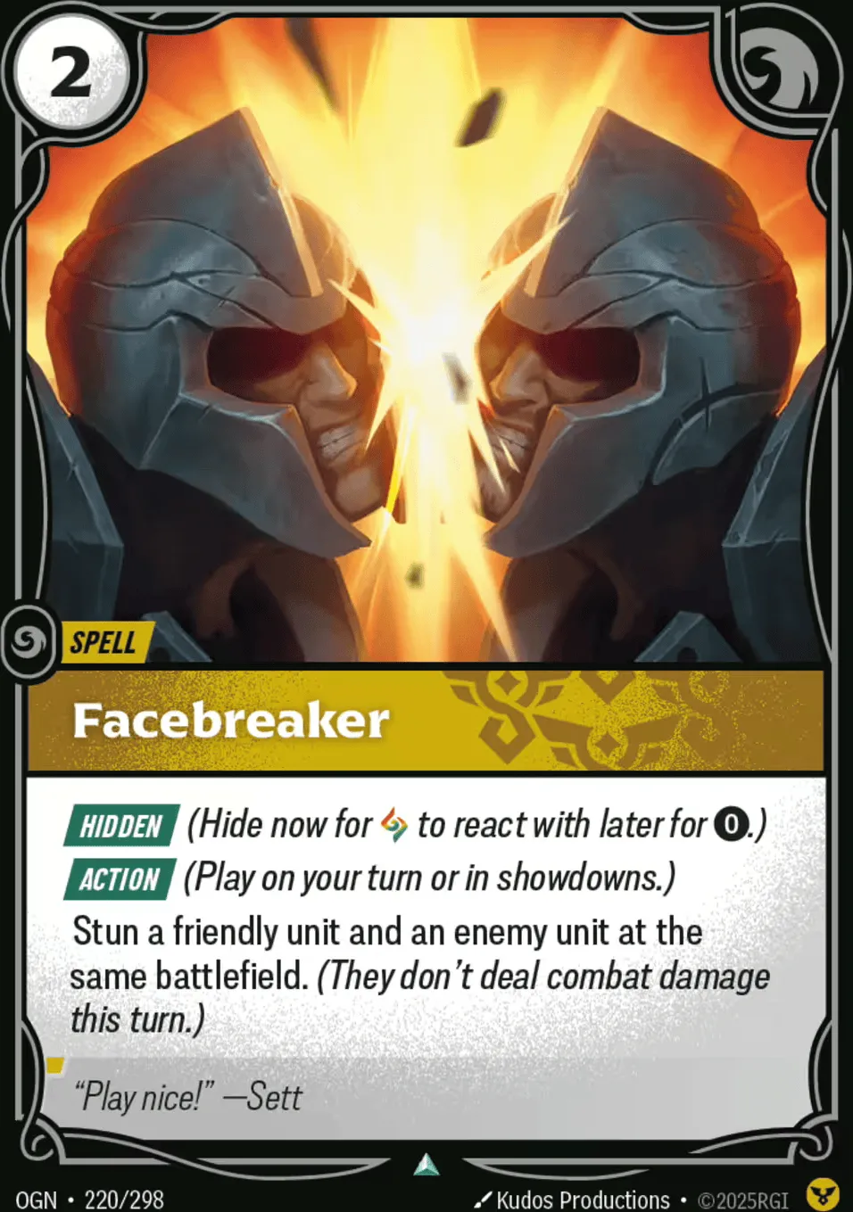 Facebreaker from Origins - Main Set - Riftbound: League of Legends TCG