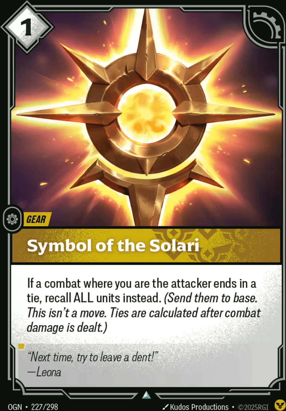 Symbol of the Solari — Origins - Main Set — Riftbound
