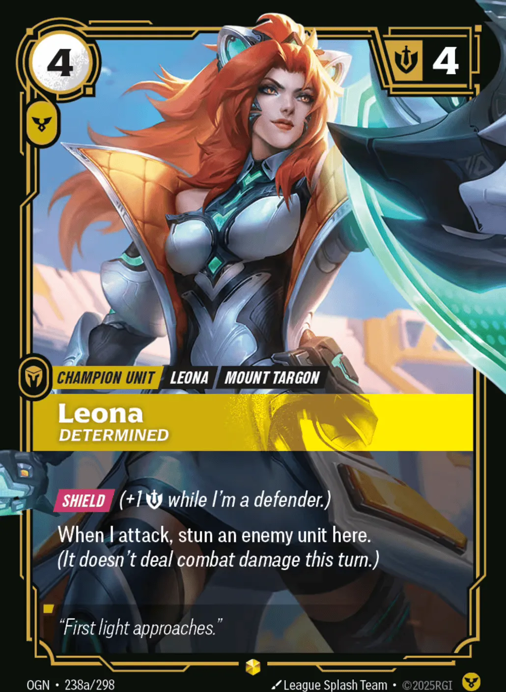 Leona - Determined (alt) — Origins - Main Set — Riftbound
