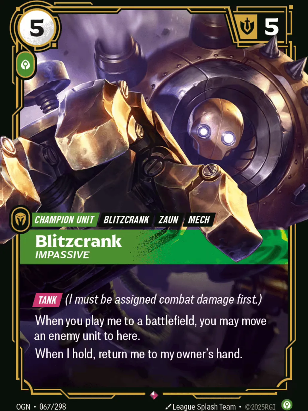 Blitzcrank - Impassive — Origins - Promo Cards — Riftbound
