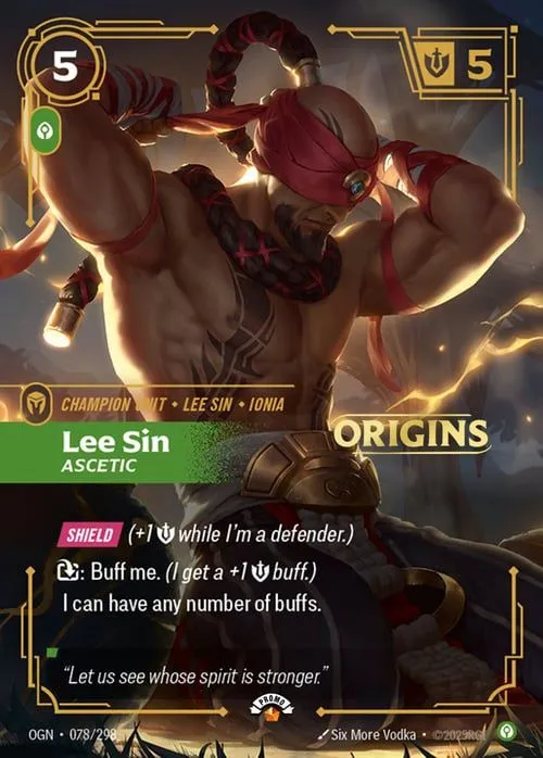 Lee Sin - Ascetic — Origins - Promo Cards — Riftbound: League of Legends TCG