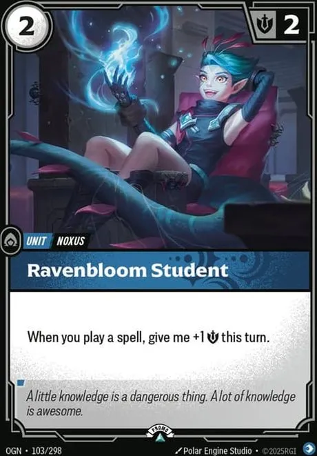 Ravenbloom Student — Origins - Promo Cards — Riftbound: League of Legends TCG
