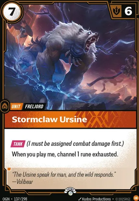 Stormclaw Ursine — Origins - Promo Cards — Riftbound
