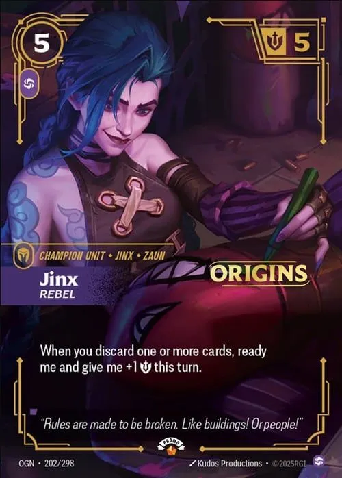 Jinx - Rebel — Origins - Promo Cards — Riftbound