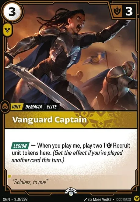 Vanguard Captain — Origins - Promo Cards — Riftbound: League of Legends TCG