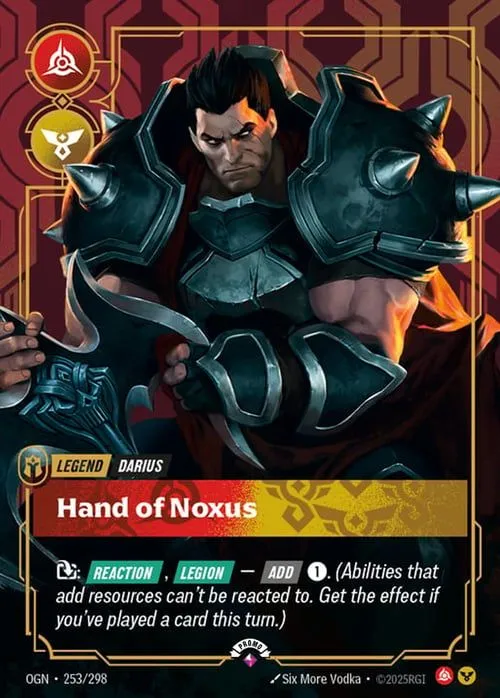 Darius - Hand of Noxus — Origins - Promo Cards — Riftbound