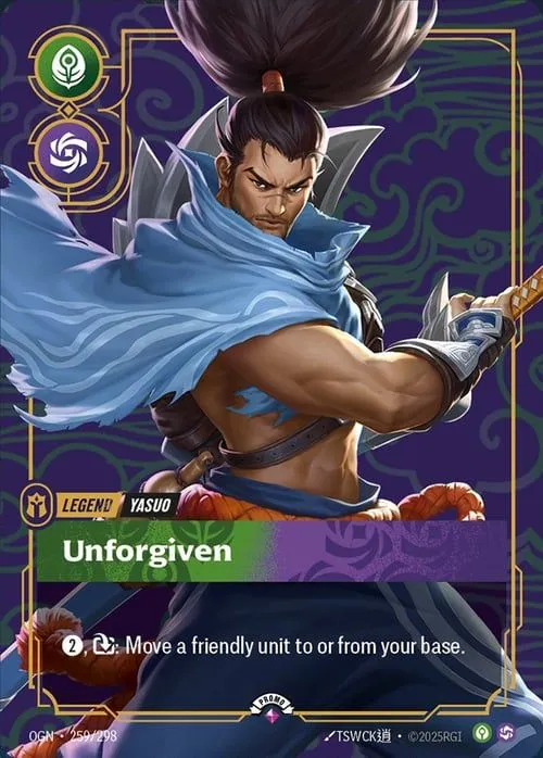 Yasuo - Unforgiven from Origins - Promo Cards - Riftbound: League of Legends TCG