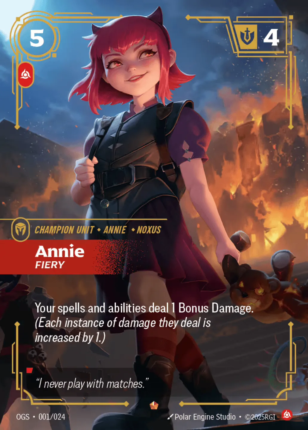 Annie - Fiery — Origins - Proving Grounds — Riftbound