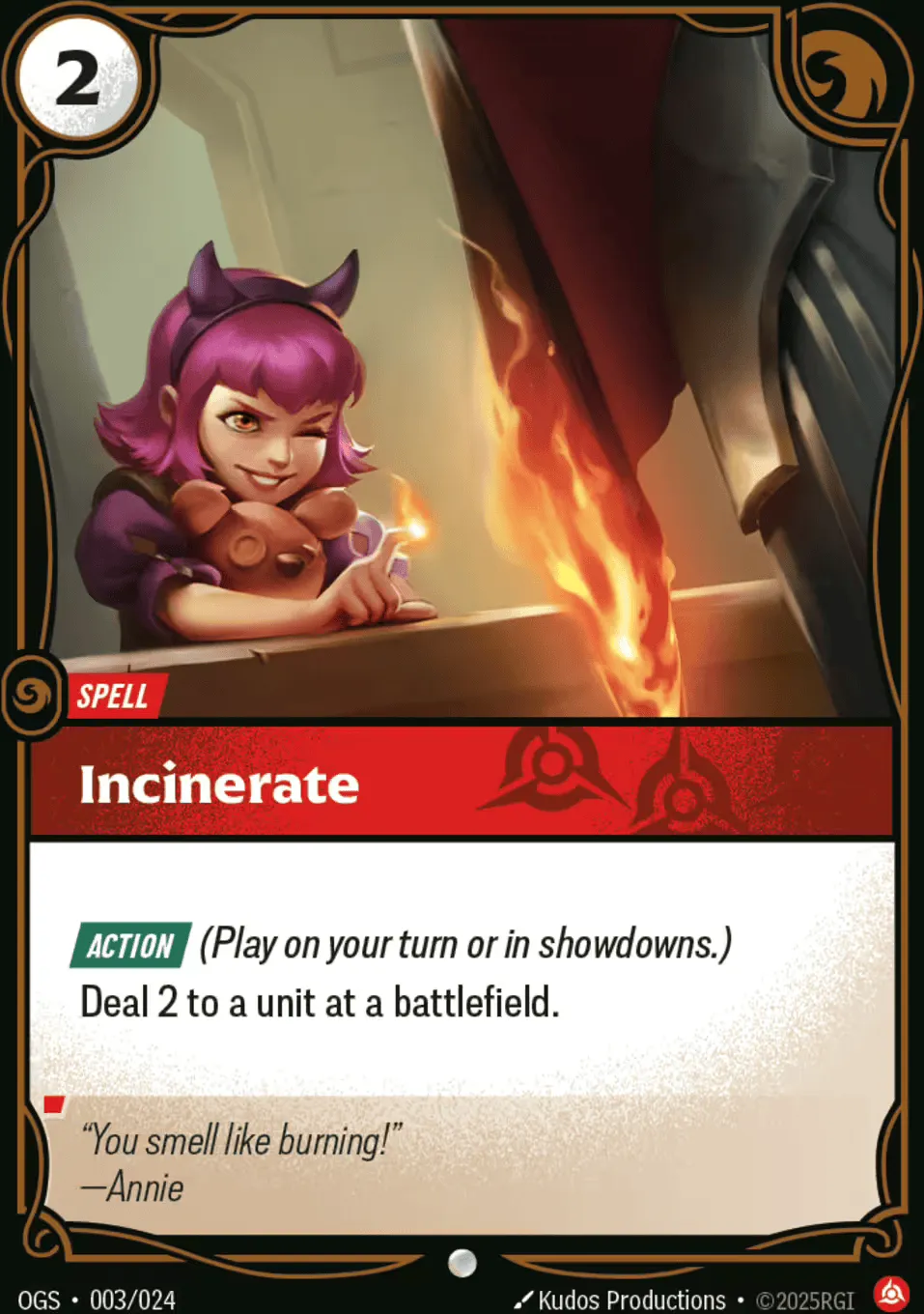 Incinerate — Origins - Proving Grounds — Riftbound