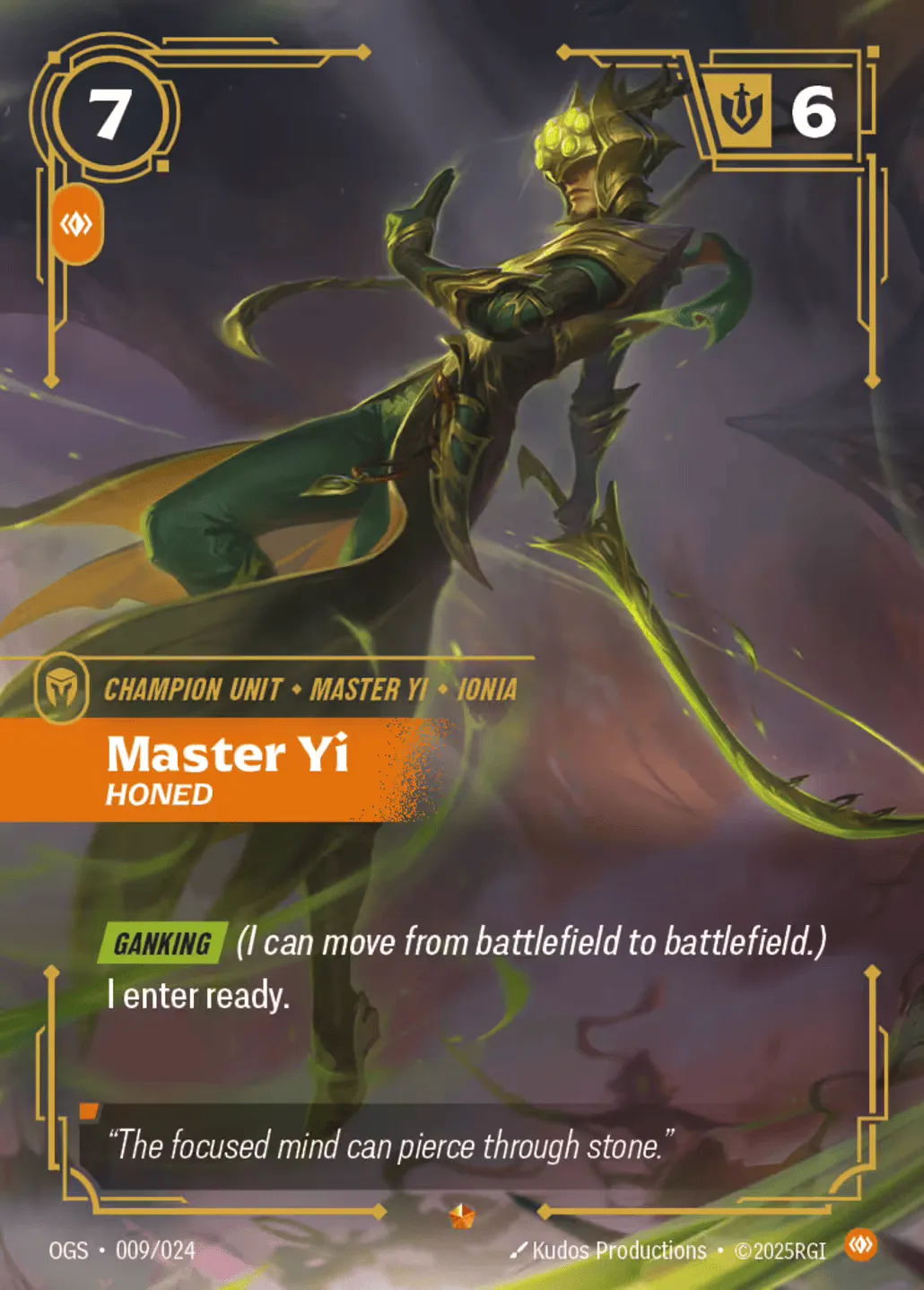 Master Yi - Honed — Origins - Proving Grounds — Riftbound