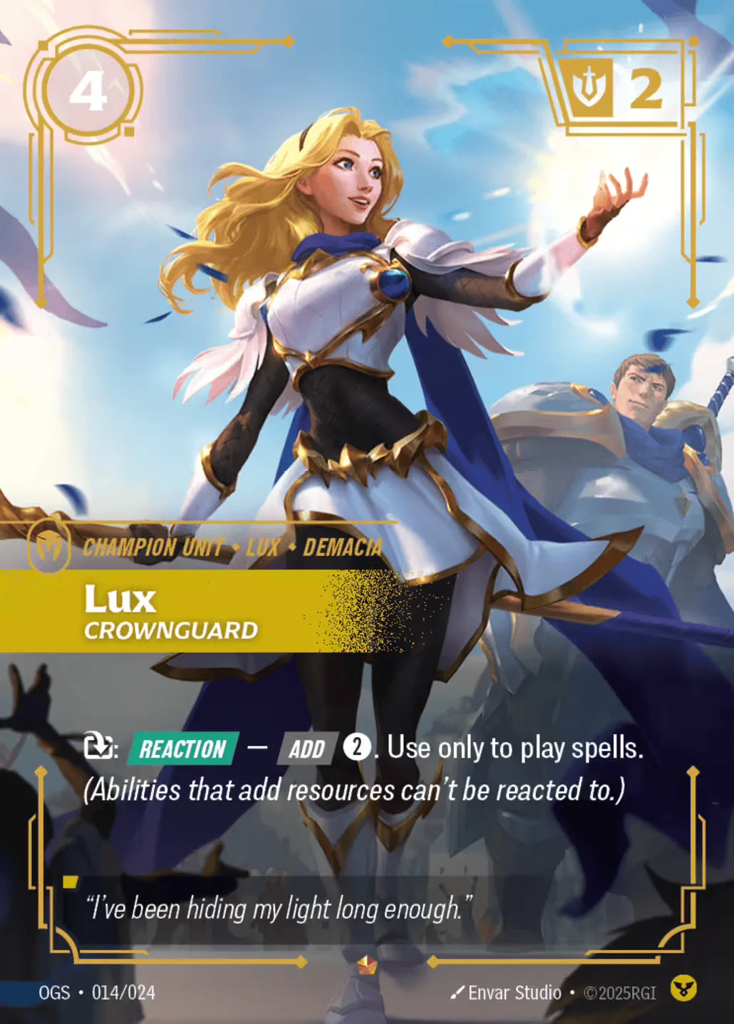 Lux - Crownguard — Origins - Proving Grounds — Riftbound