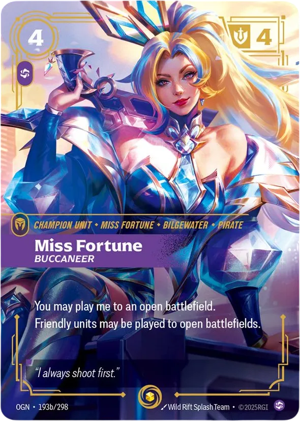 Miss Fortune - Buccaneer — Origins - Promo Cards — Riftbound: League of Legends TCG