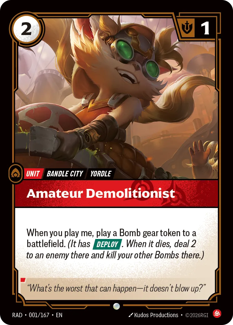 Amateur Demolitionist — Radiance — Riftbound