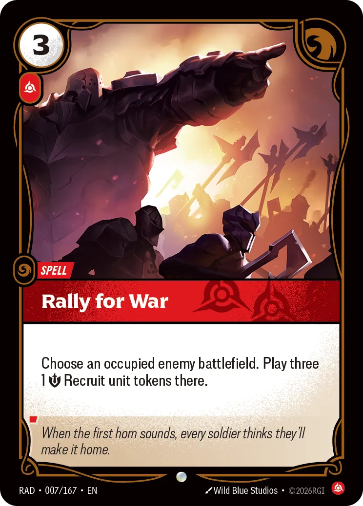 Rally for War — Radiance — Riftbound