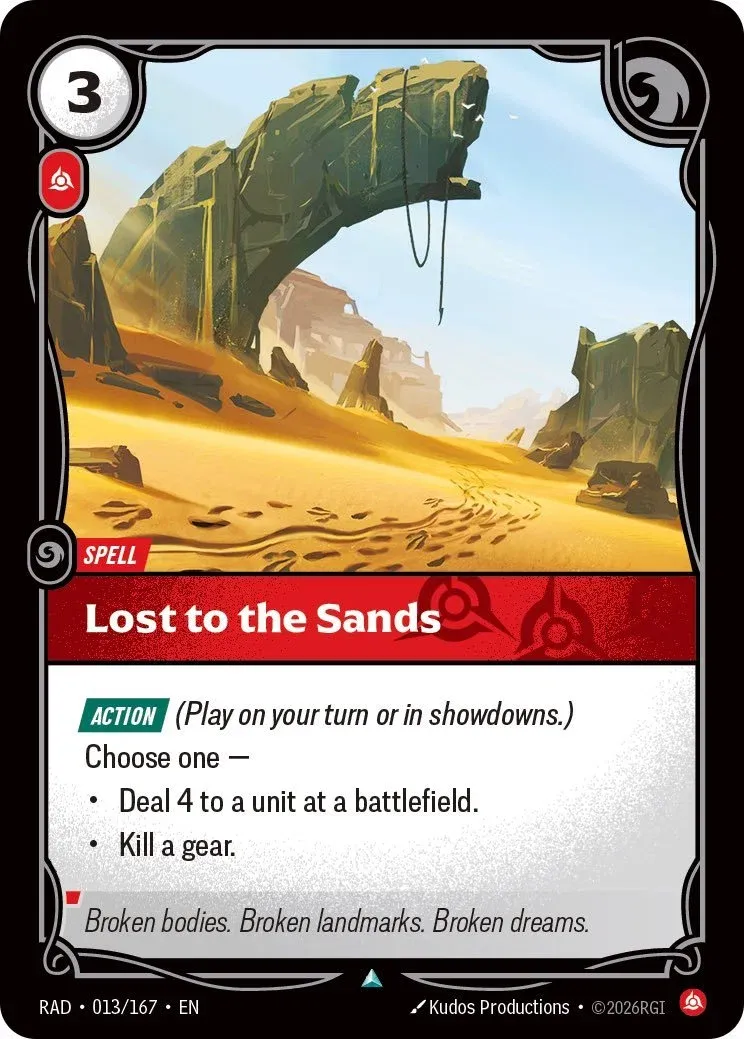 Lost to the Sands — Radiance — Riftbound