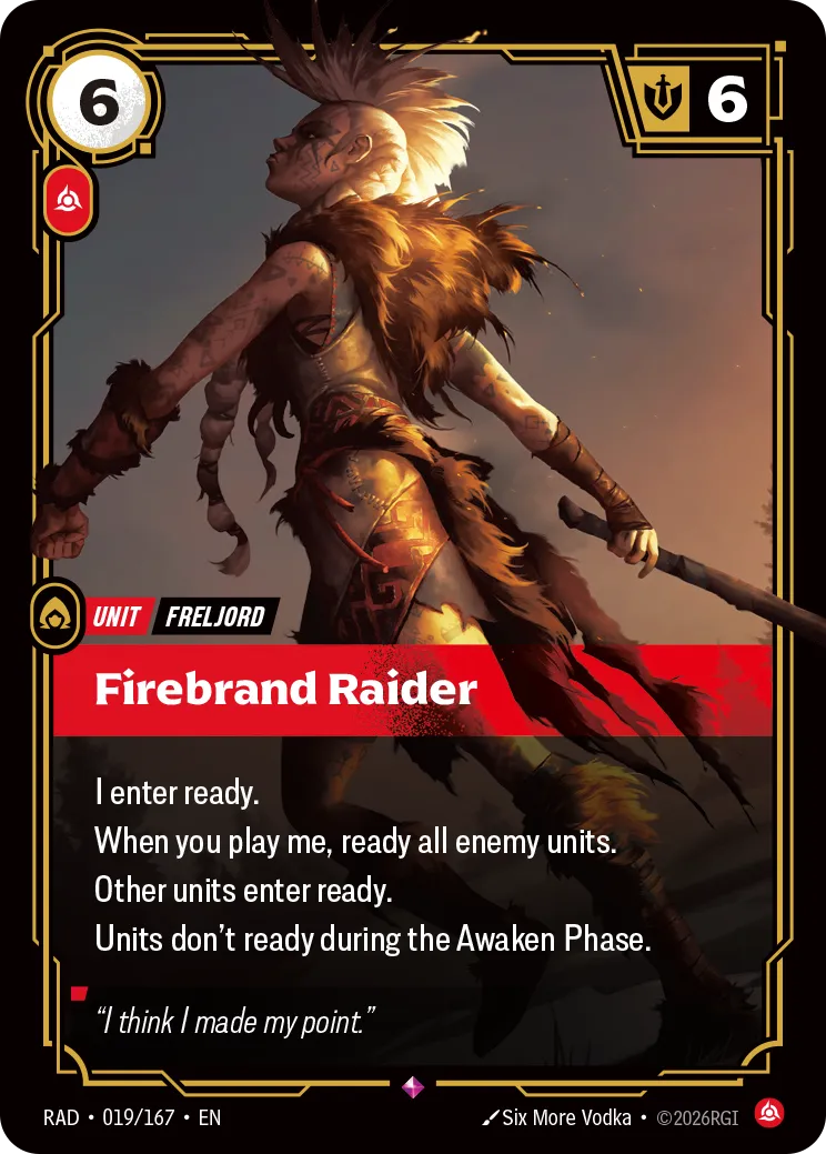 Firebrand Raider — Radiance — Riftbound