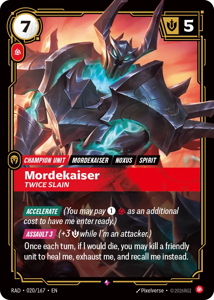 Mordekaiser - Twice Slain — Radiance — Riftbound
