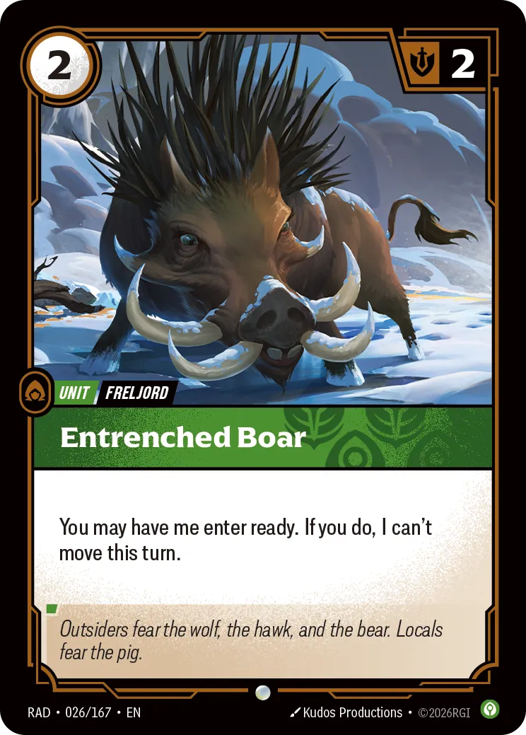 Entrenched Boar — Radiance — Riftbound