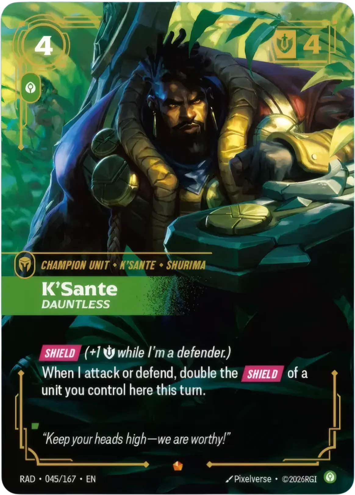 K'Sante - Dauntless — Radiance — Riftbound