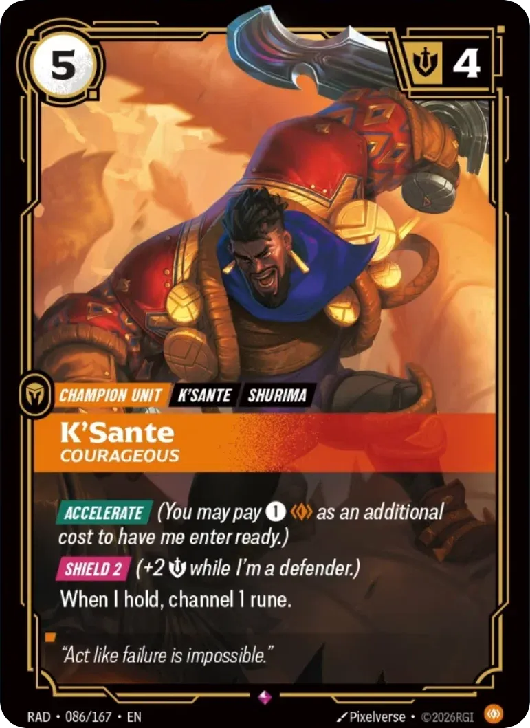 K'Sante - Courageous — Radiance — Riftbound: League of Legends TCG