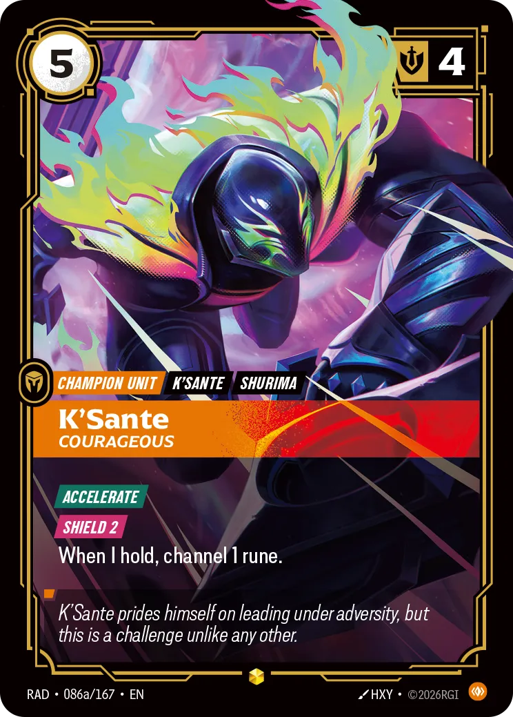 K'Sante - Courageous — Radiance — Riftbound: League of Legends TCG