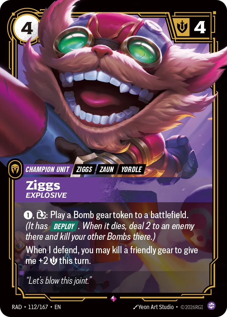Ziggs - Explosive — Radiance — Riftbound
