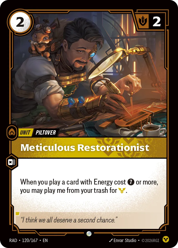 Meticulous Restorationist — Radiance — Riftbound