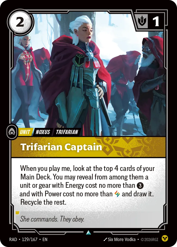 Trifarian Captain — Radiance — Riftbound