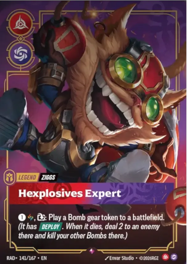 Ziggs - Hexplosives Expert — Radiance — Riftbound