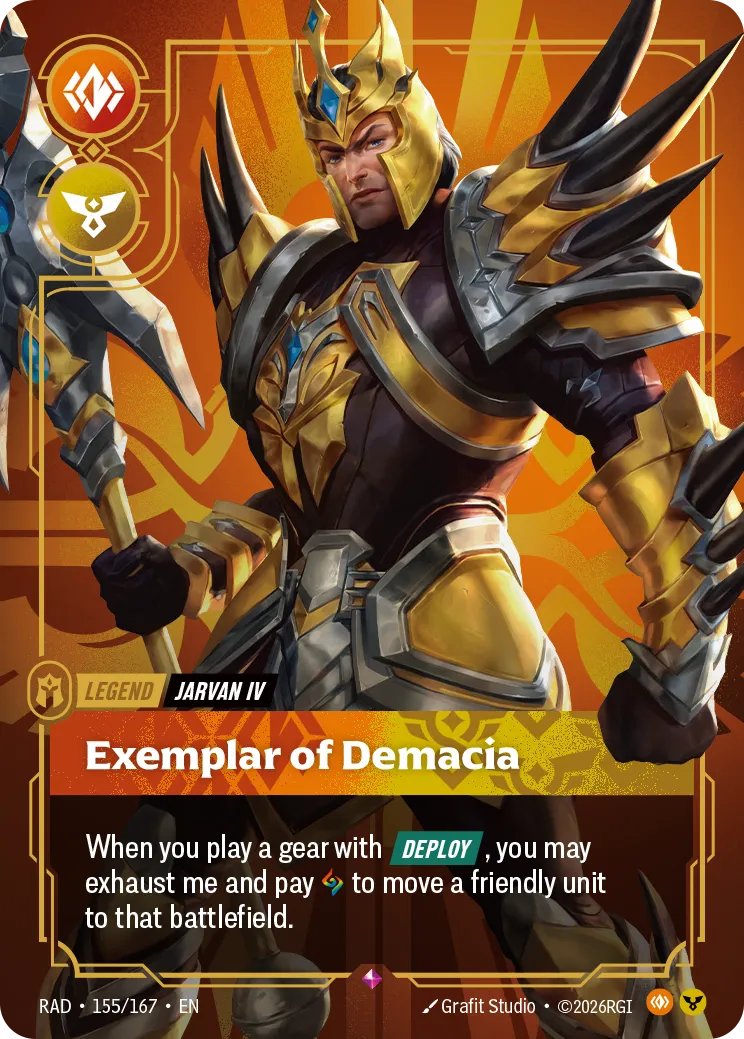 Jarvan IV - Exemplar of Demacia from Radiance - Riftbound: League of Legends TCG