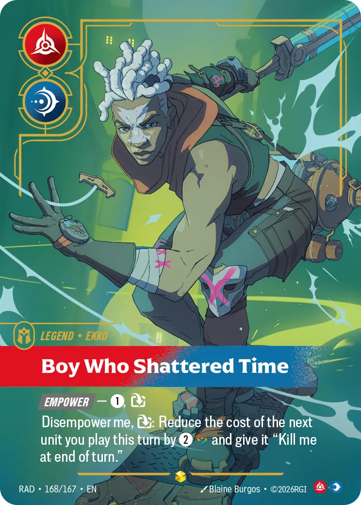 Ekko - Boy Who Shattered Time (Overnumbered) — Radiance — Riftbound: League of Legends TCG