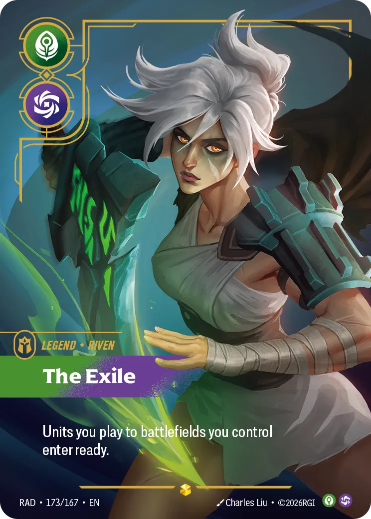 Riven - The Exile (Overnumbered) — Radiance — Riftbound