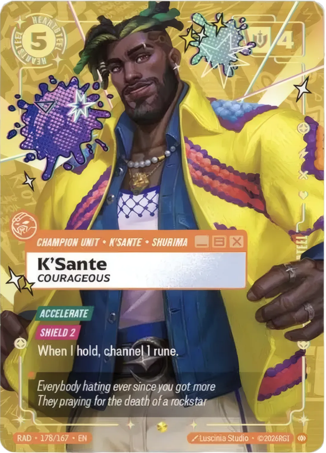 K'Sante - Courageous (Overnumbered) — Radiance — Riftbound