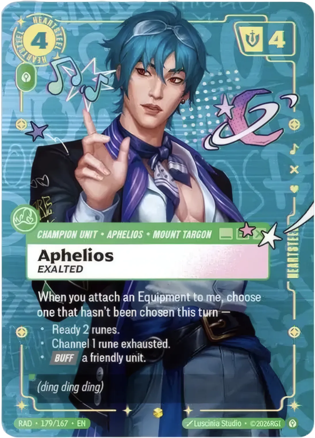 Aphelios - Exalted (Overnumbered) — Radiance — Riftbound