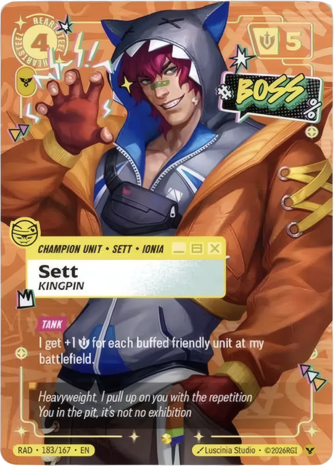 Sett - Kingpin (Overnumbered) — Radiance — Riftbound