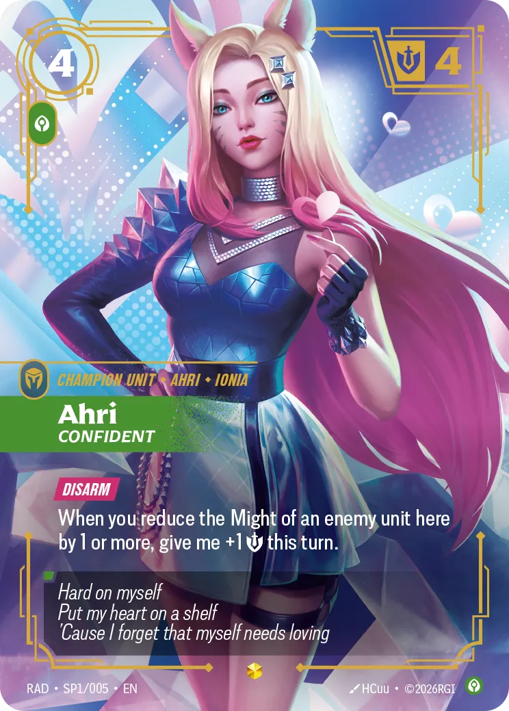 Ahri - Confident — Radiance — Riftbound