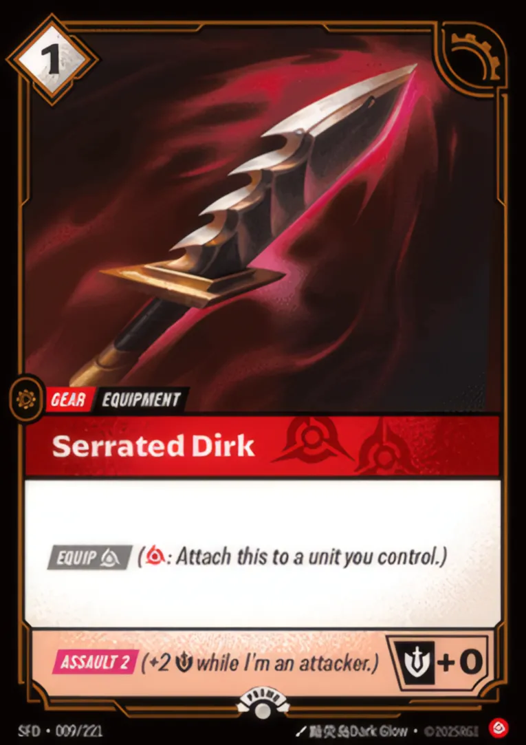 Serrated Dirk from Spiritforged - Promo Cards - Riftbound: League of Legends TCG