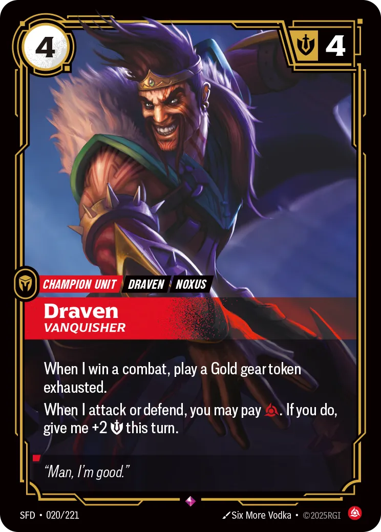 Draven - Vanquisher — Spiritforged — Riftbound